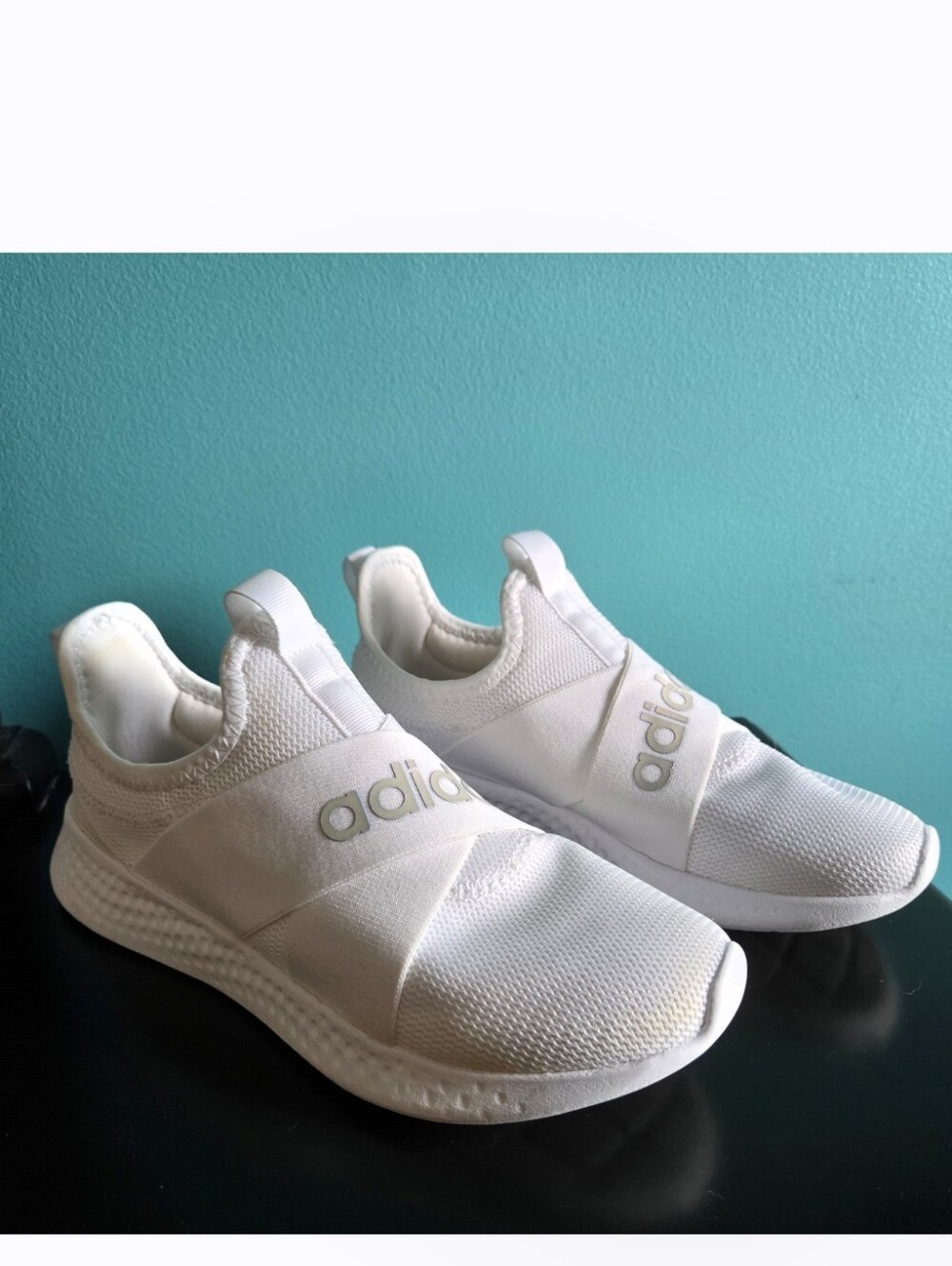 Women's White Adidas Puremotion Adapt Shoes size 6